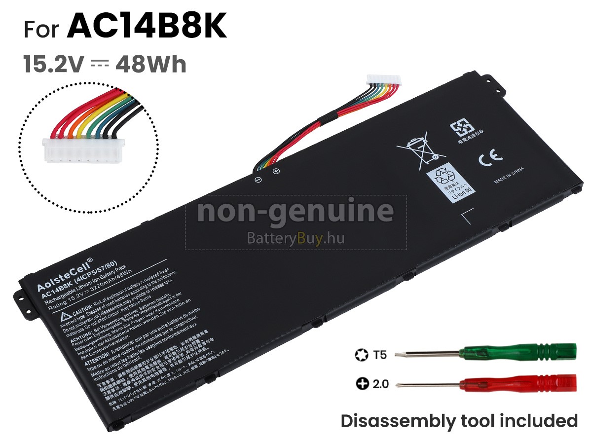 Acer AC14B8K laptop helyettesítő akkumulátor