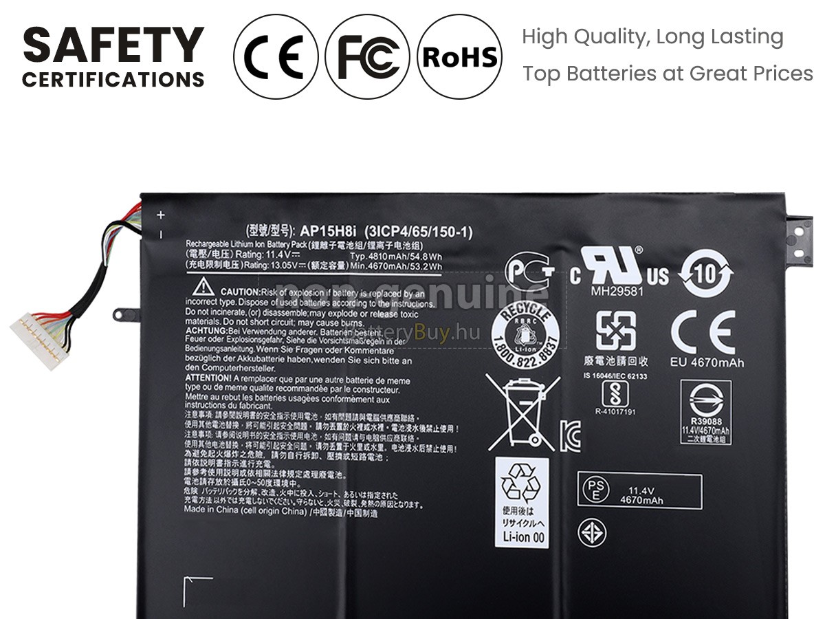 Acer Aspire One CLOUDBOOK AO1-431-C28S laptop helyettesítő akkumulátor