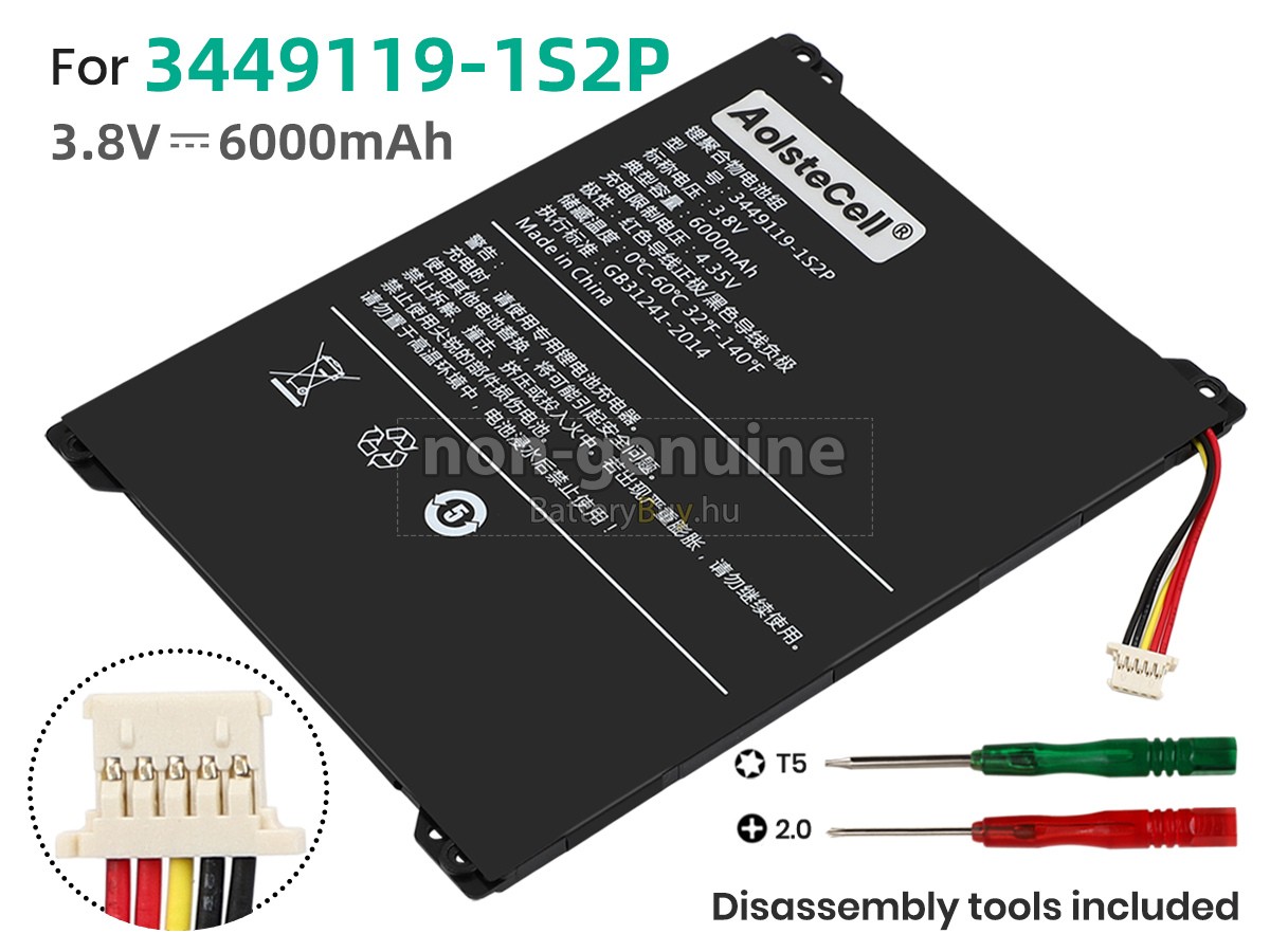 Alldocube 3449119-1S2P helyettesítő akkumulátor