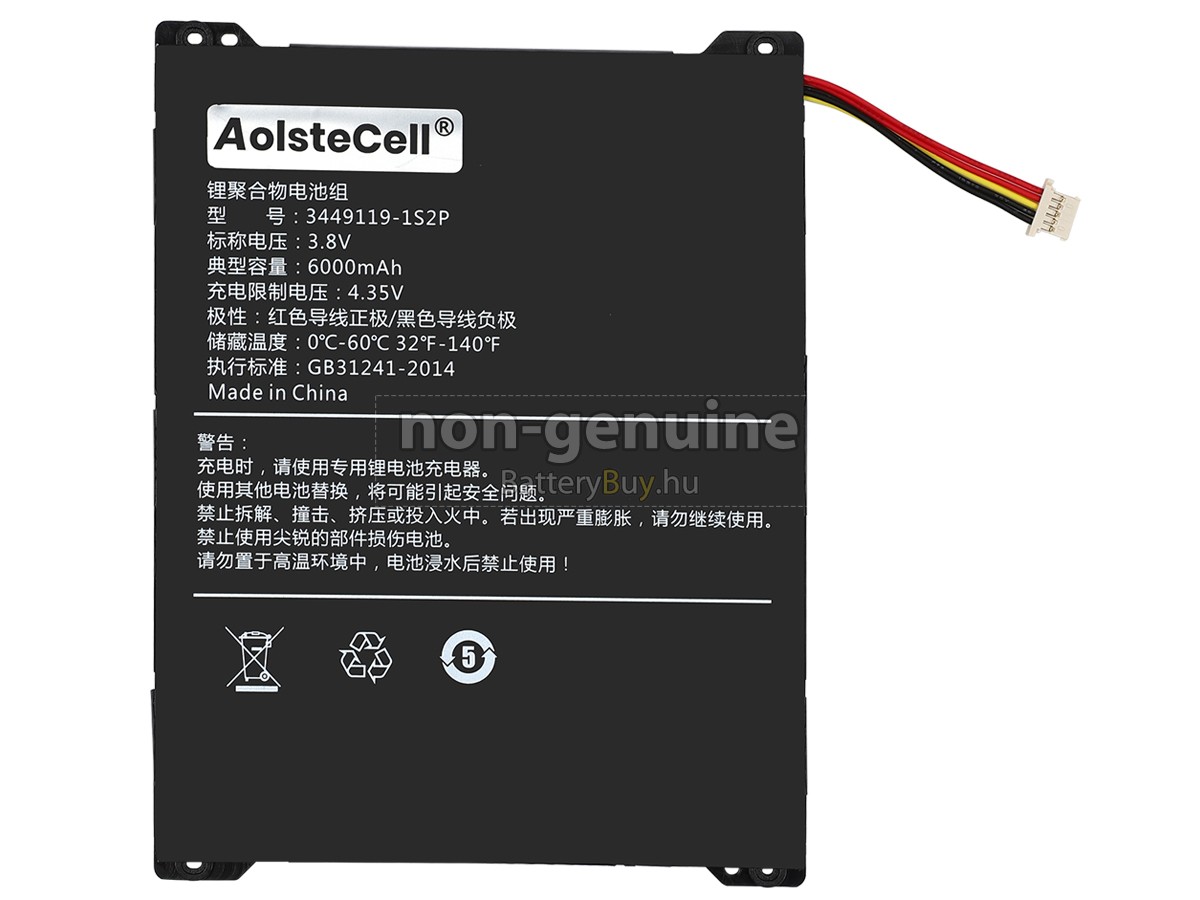 Alldocube 3449119-1S2P helyettesítő akkumulátor