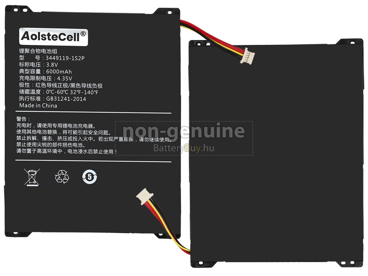 Alldocube 3449119-1S2P helyettesítő akkumulátor