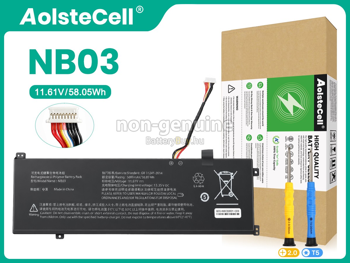 AolsteCell NB03 helyettesítő akkumulátor