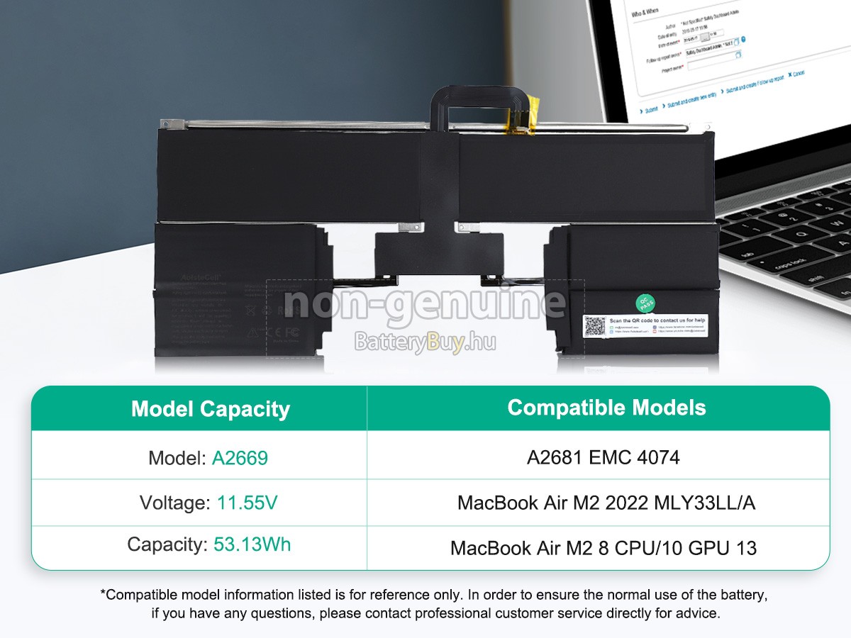 Apple MLY33LL/A helyettesítő akkumulátor
