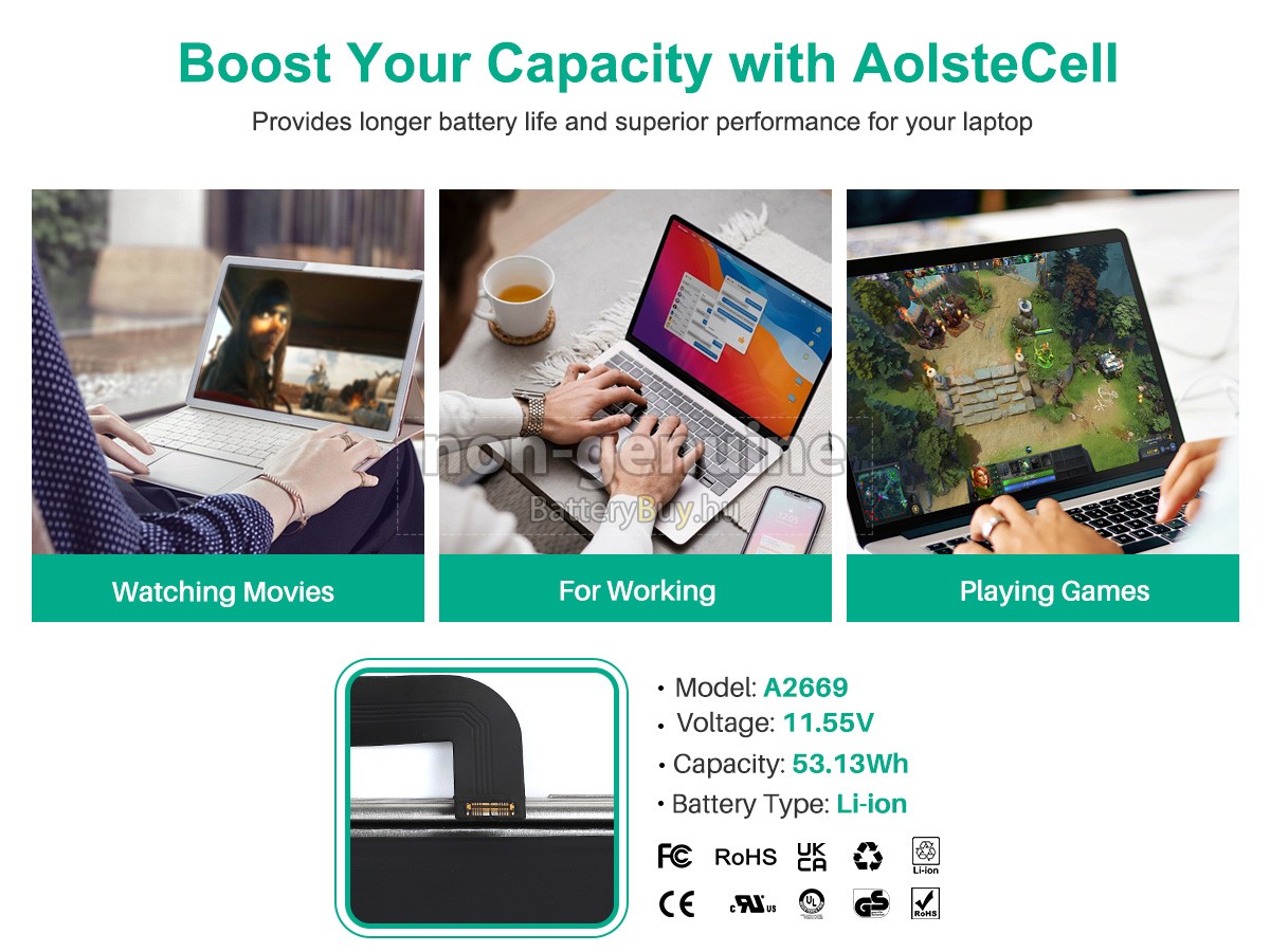 Apple MLY33LL/A helyettesítő akkumulátor