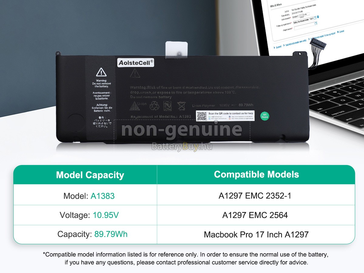 Apple MC725LL/A helyettesítő akkumulátor
