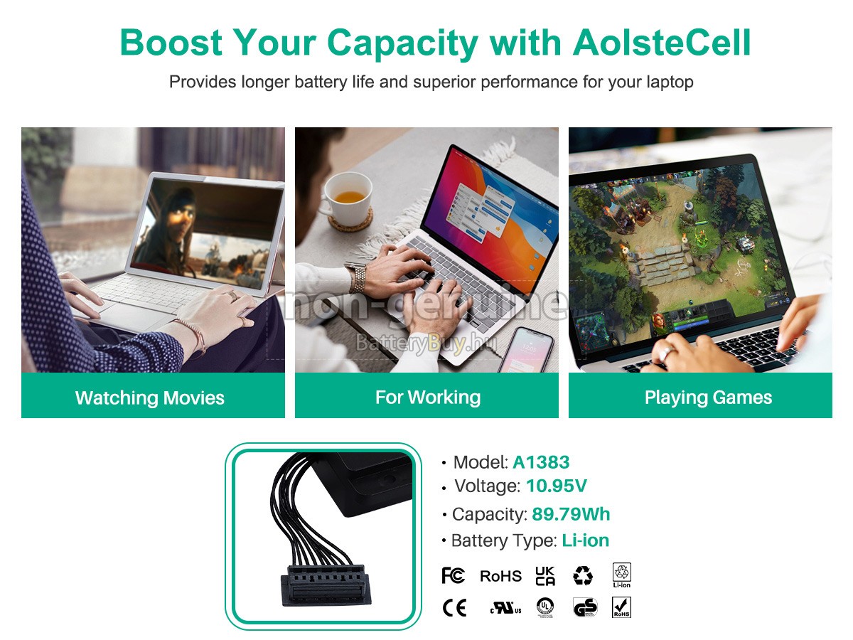 Apple MC725LL/A helyettesítő akkumulátor