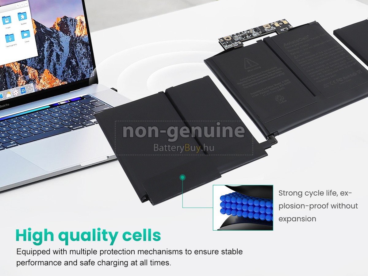 Apple MacBook Pro 13 inch TOUCH BAR A1989(EMC 3358) helyettesítő akkumulátor