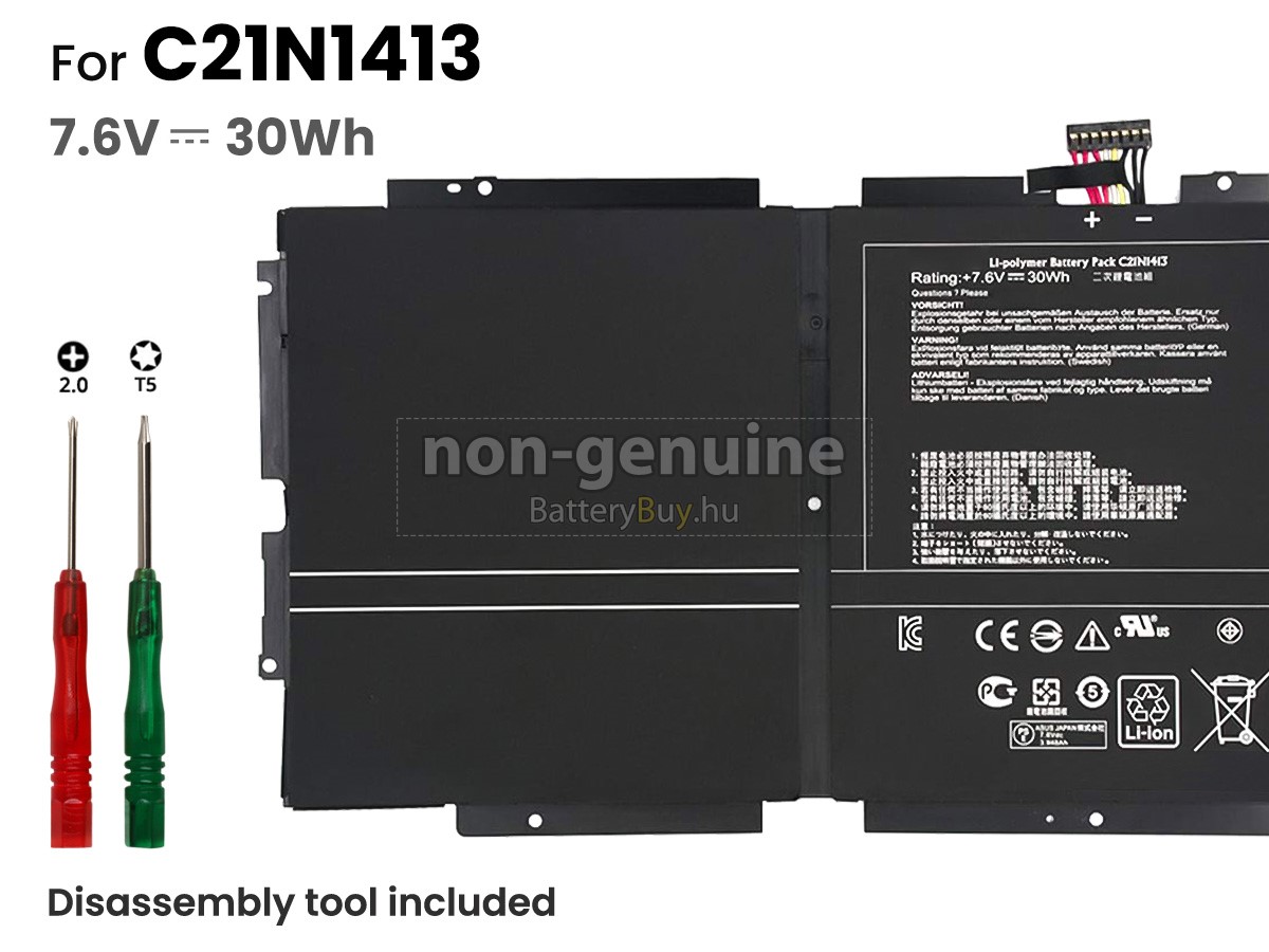 Asus Transformer Book T300FA-DH12T helyettesítő akkumulátor