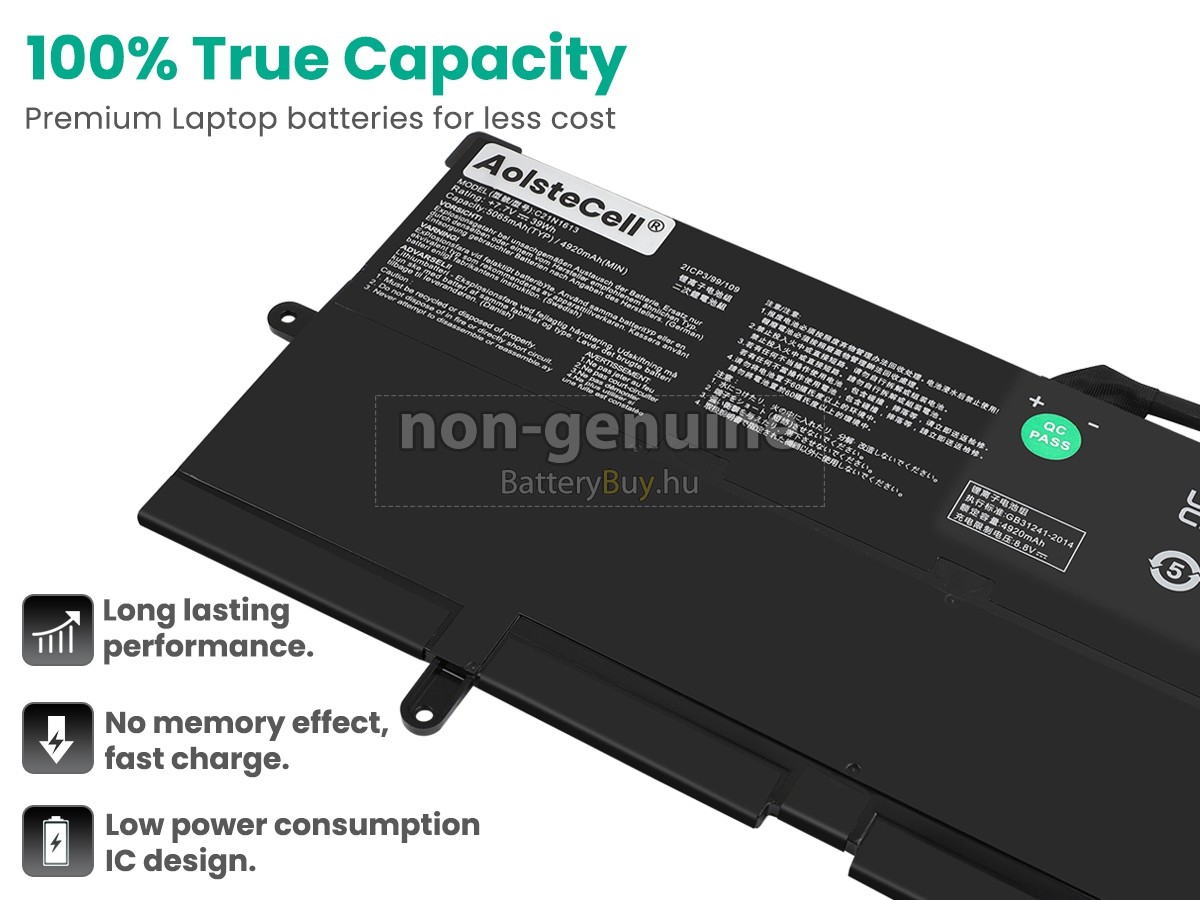 Asus C21N1613 helyettesítő akkumulátor