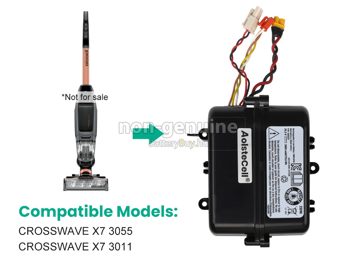 Bissell 1625227 S30Q helyettesítő akkumulátor