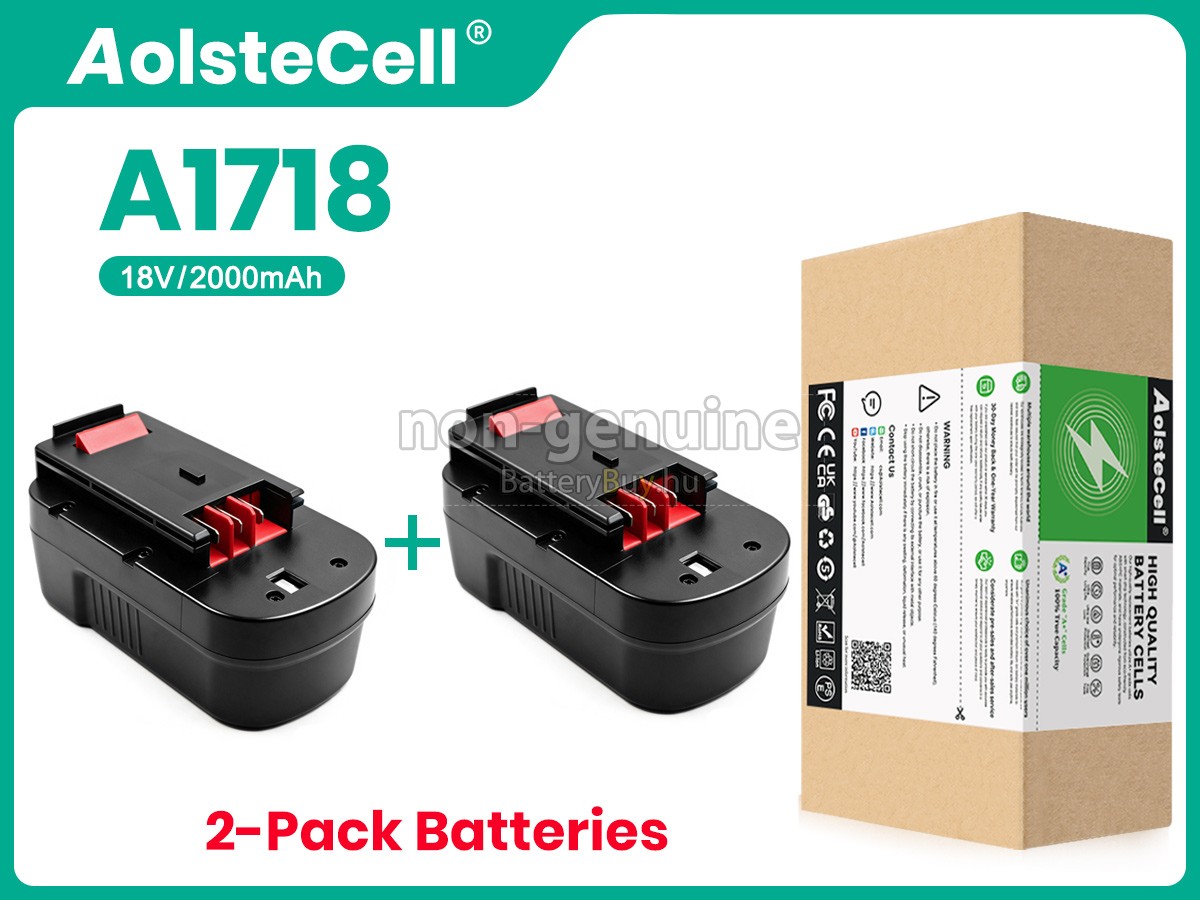 Black Decker 18V A1718 helyettesítő akkumulátor