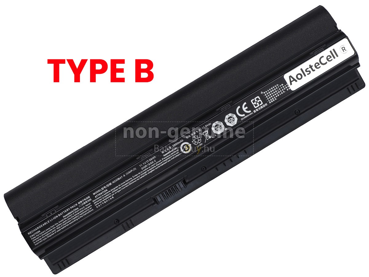 Clevo N230BAT-6(3INR19/66-2) helyettesítő akkumulátor