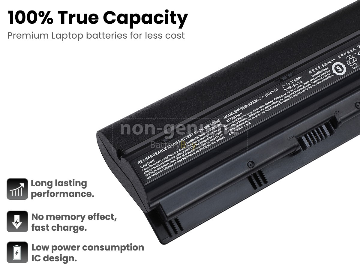 Clevo N230BAT-6(3INR19/66-2) helyettesítő akkumulátor