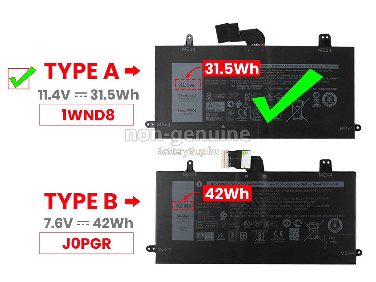 Dell Latitude 5285 laptop helyettesítő akkumulátor
