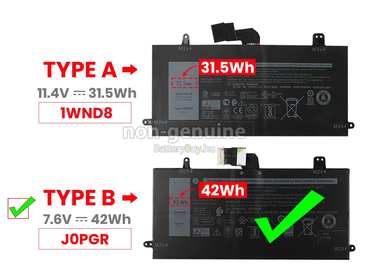Dell Latitude 5285 laptop helyettesítő akkumulátor