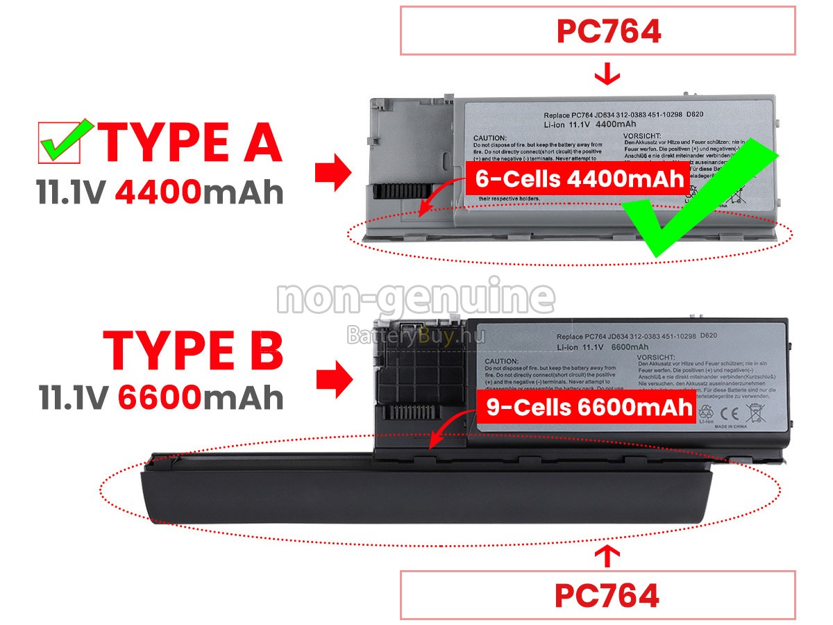 Dell Latitude D630 ATG helyettesítő akkumulátor