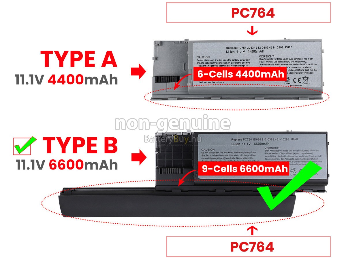 Dell Latitude D630 ATG helyettesítő akkumulátor