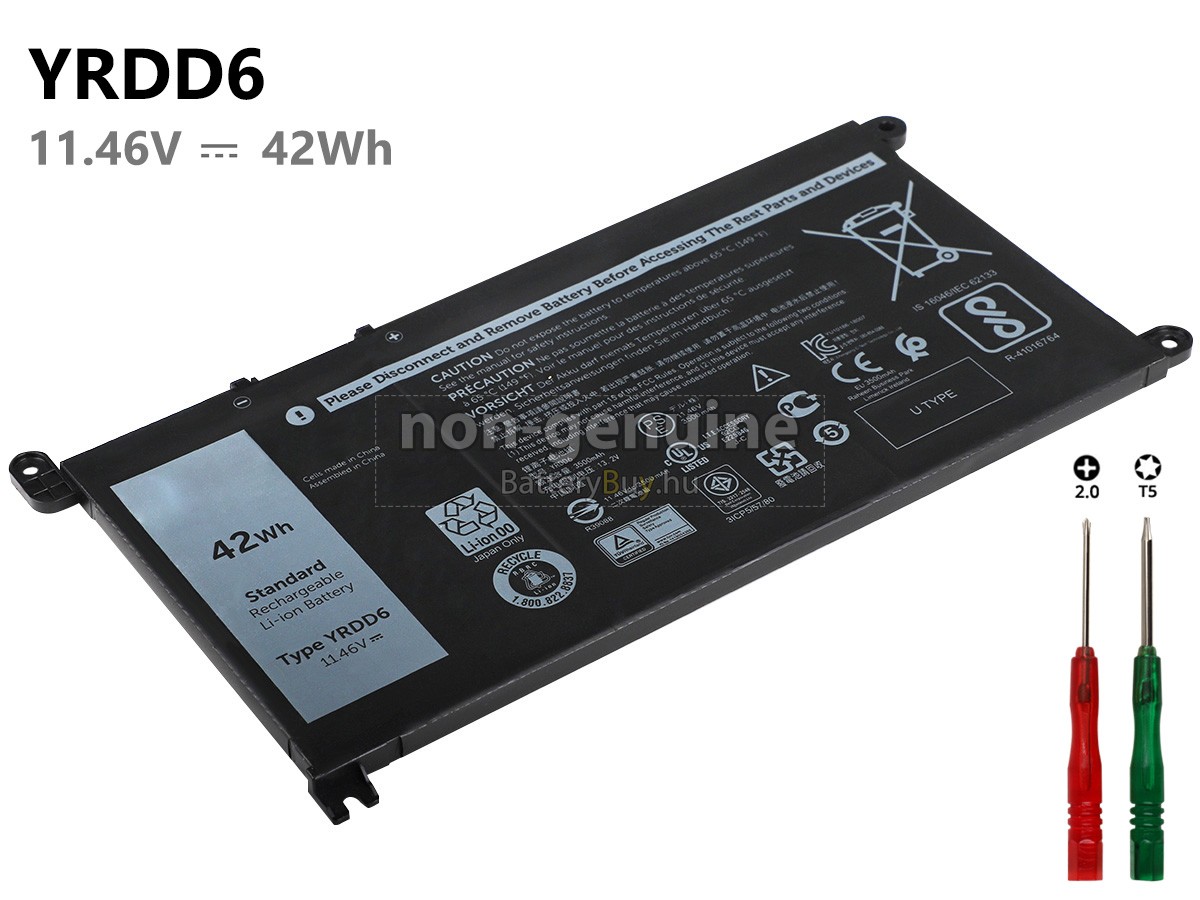 Dell YRDD6 helyettesítő akkumulátor
