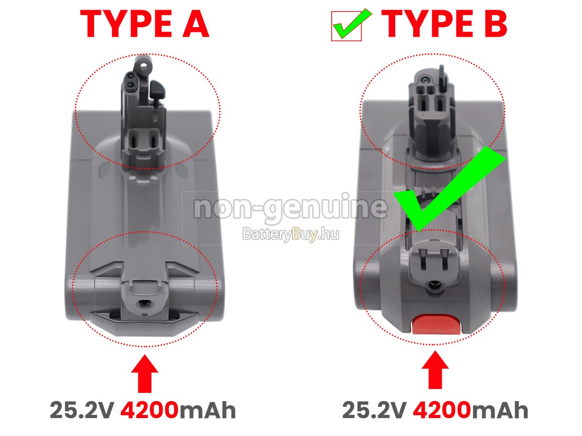 Dyson 281477-01 helyettesítő akkumulátor