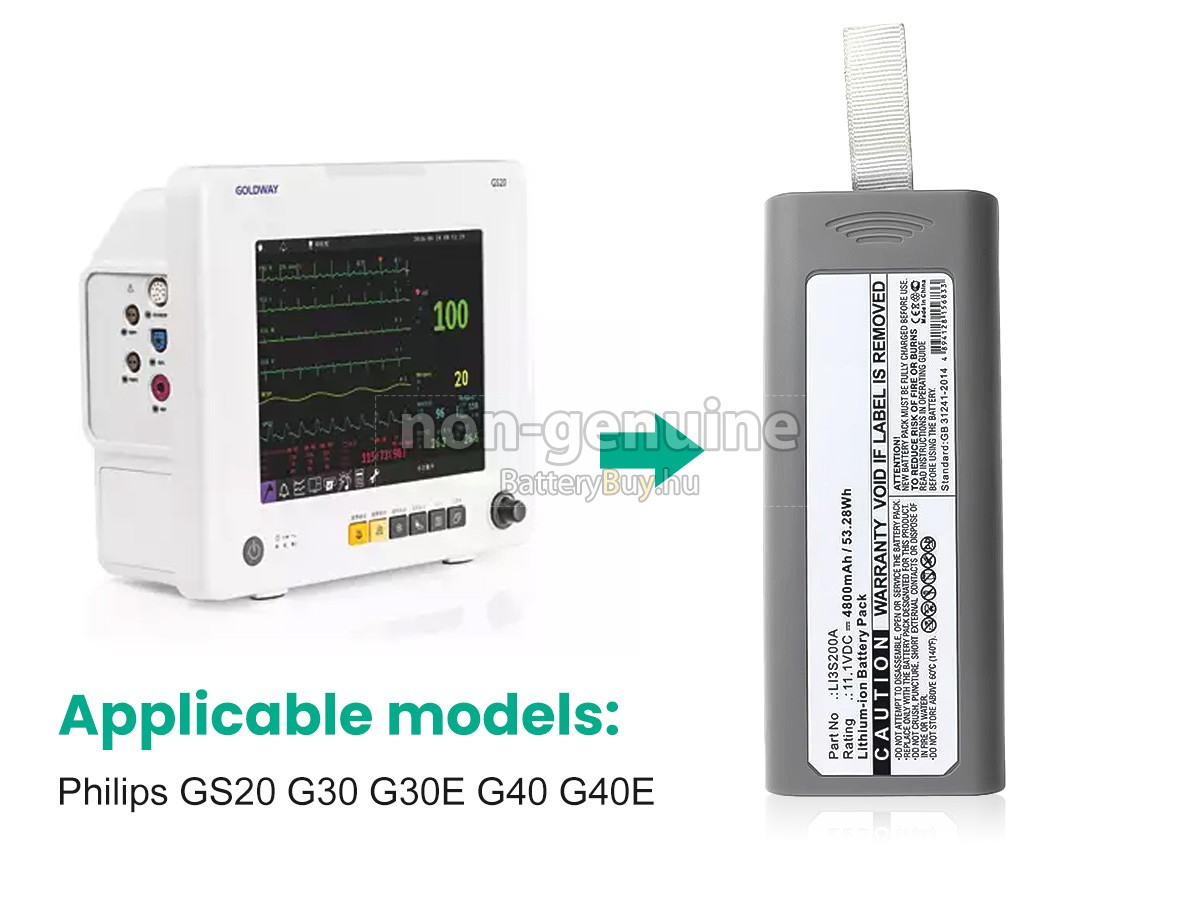 Goldway GS10 helyettesítő akkumulátor