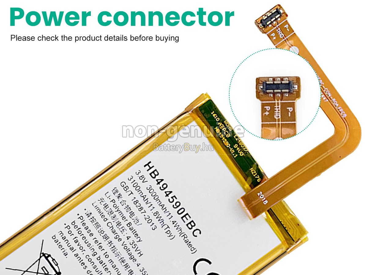 Honor HB494590EBC helyettesítő akkumulátor