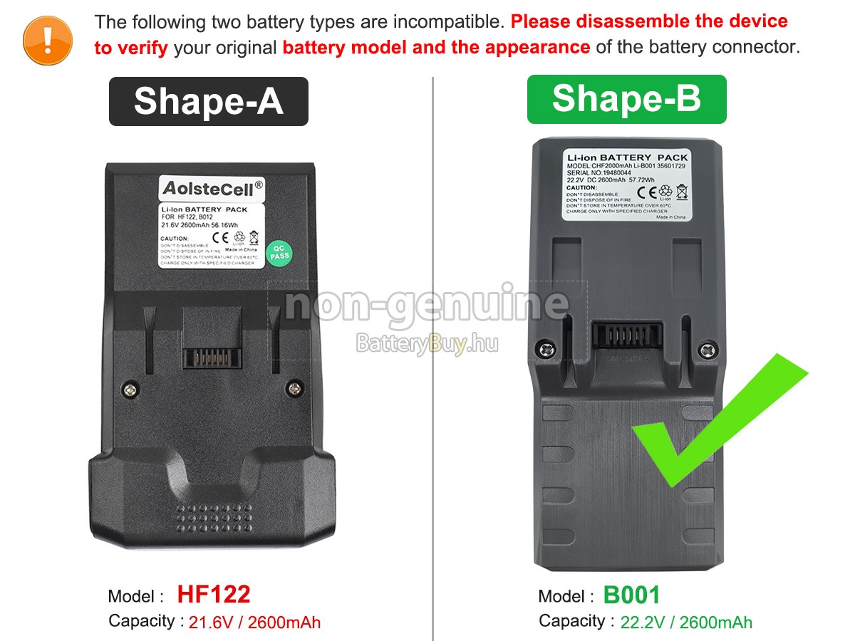 Hoover 35601729 helyettesítő akkumulátor