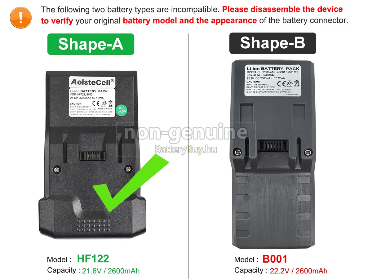 Hoover 35601729 helyettesítő akkumulátor