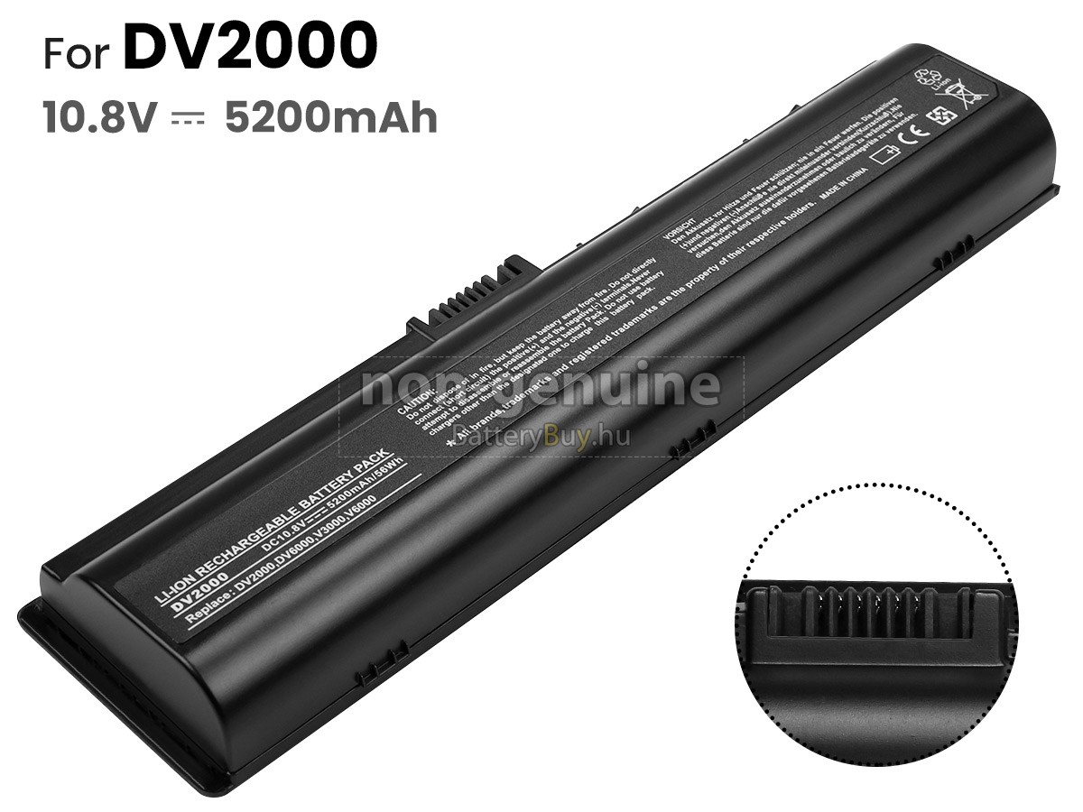 HP Pavilion DV6000 laptop helyettesítő akkumulátor