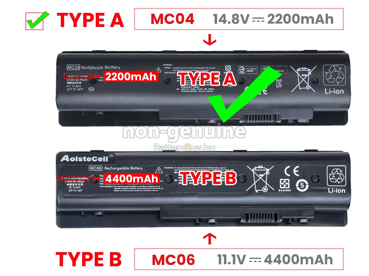 HP Envy 17-N107TX helyettesítő akkumulátor