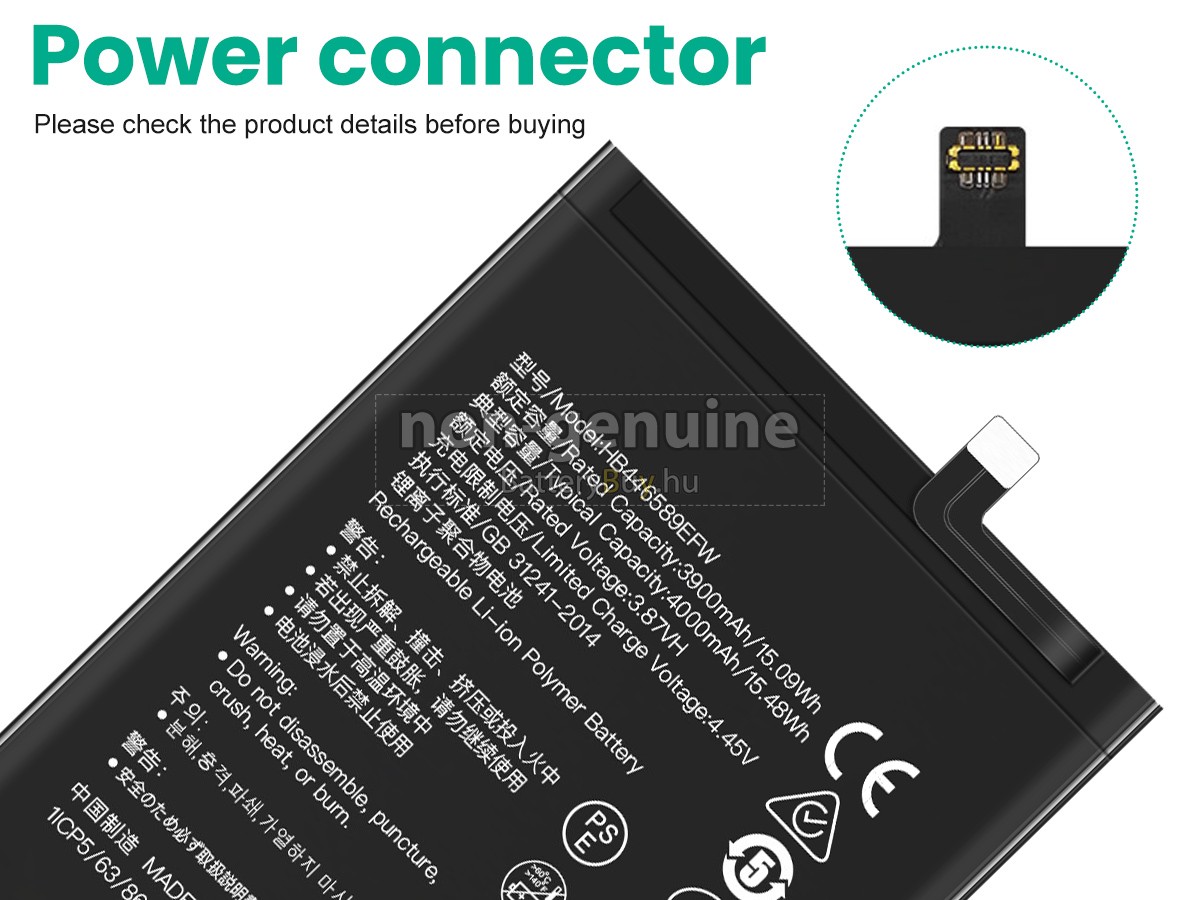 Huawei HB446589EFW helyettesítő akkumulátor