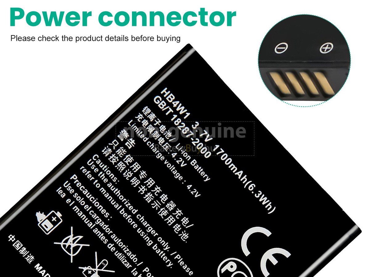 Huawei HB4W1 helyettesítő akkumulátor