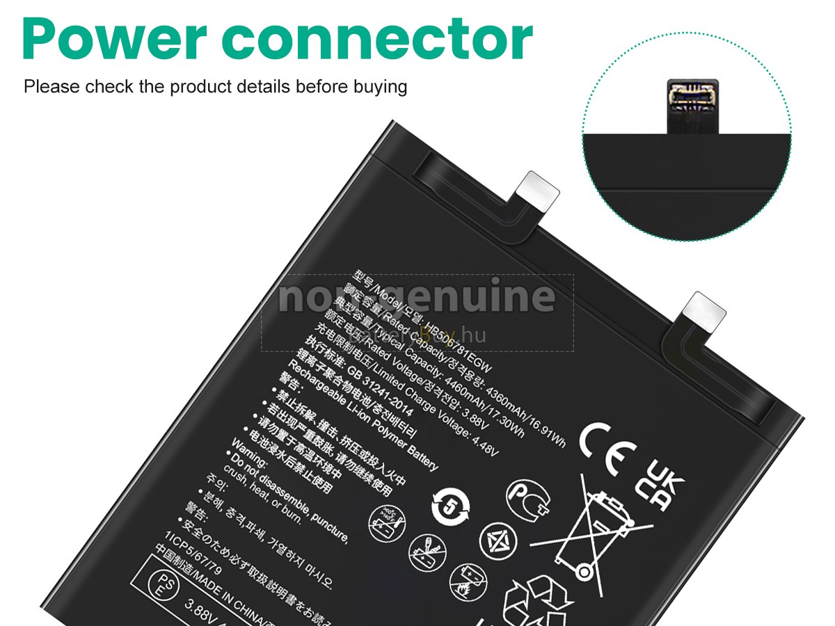 Huawei HB506781EGW helyettesítő akkumulátor