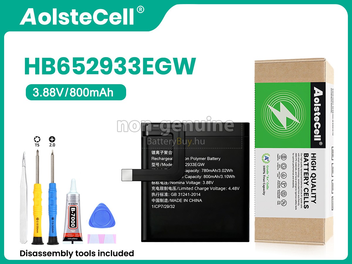 Huawei HB652933EGW helyettesítő akkumulátor