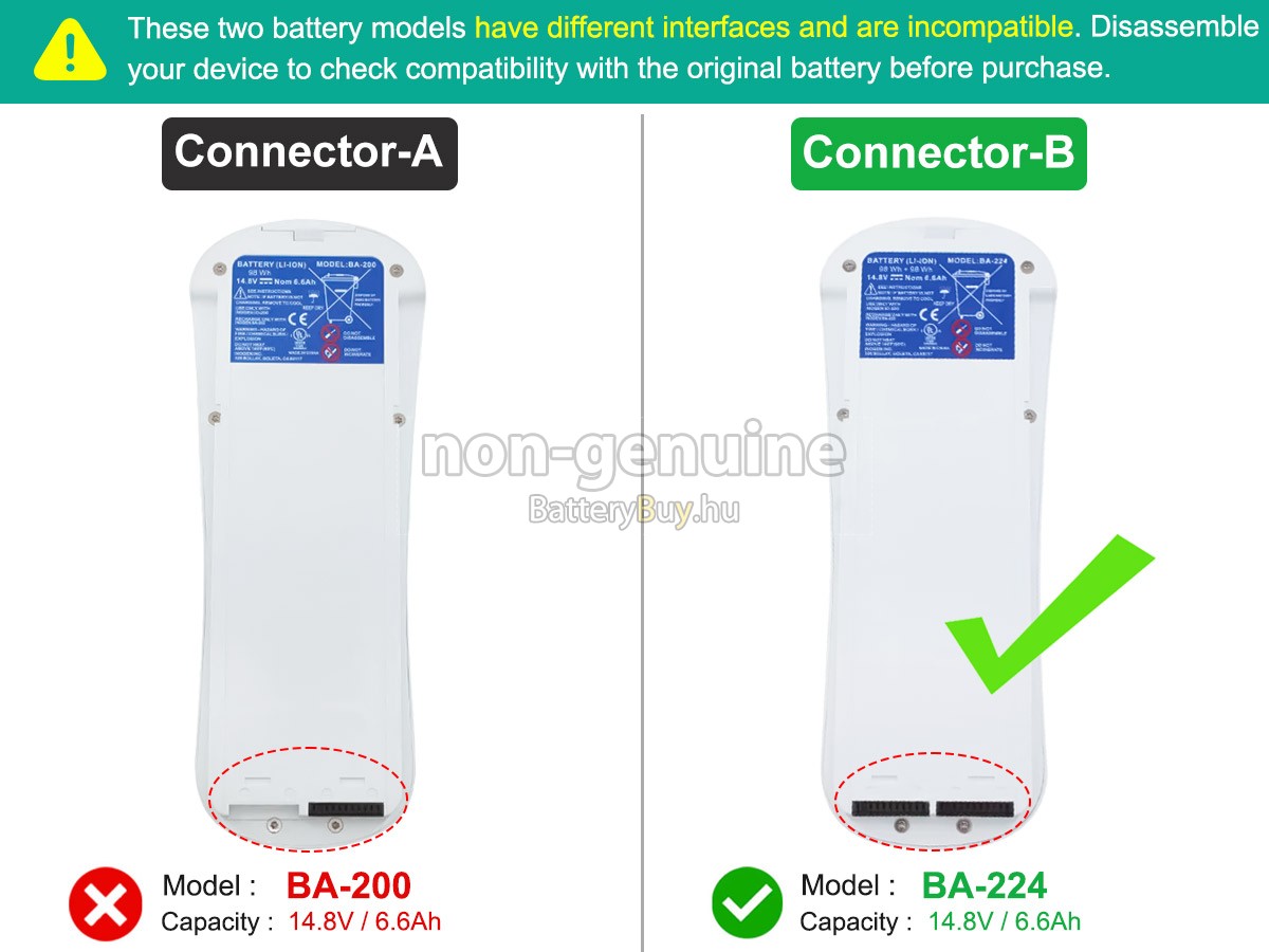 Inogen ONE G2 PORTABLE OXYGEN CONCENTRATOR helyettesítő akkumulátor