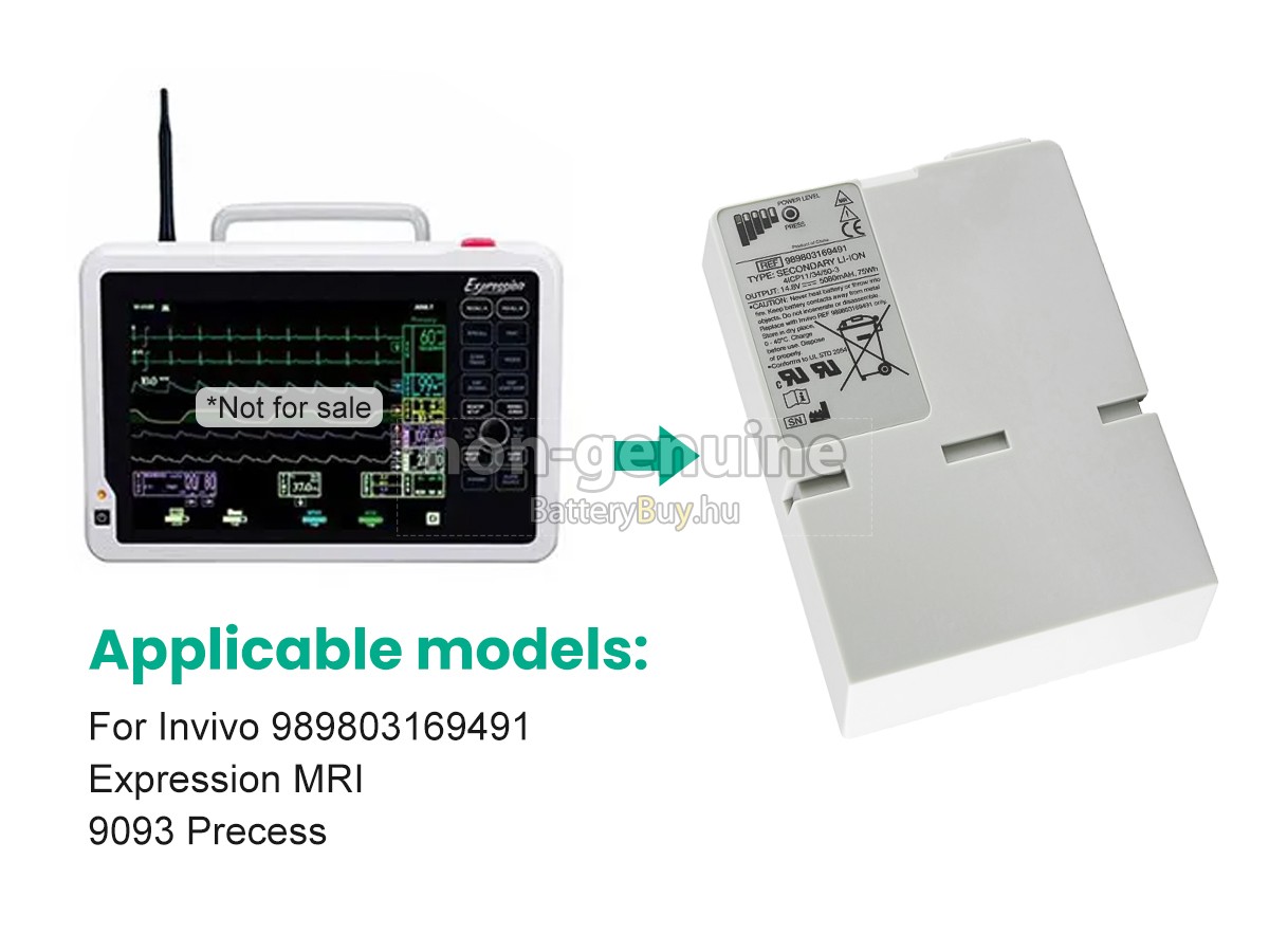 Invivo 9093 PRECESS helyettesítő akkumulátor