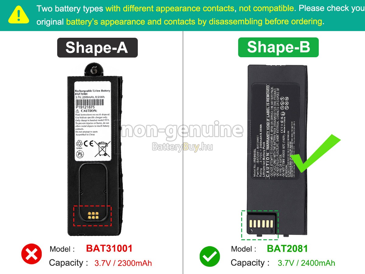 Iridium BAT31001 helyettesítő akkumulátor