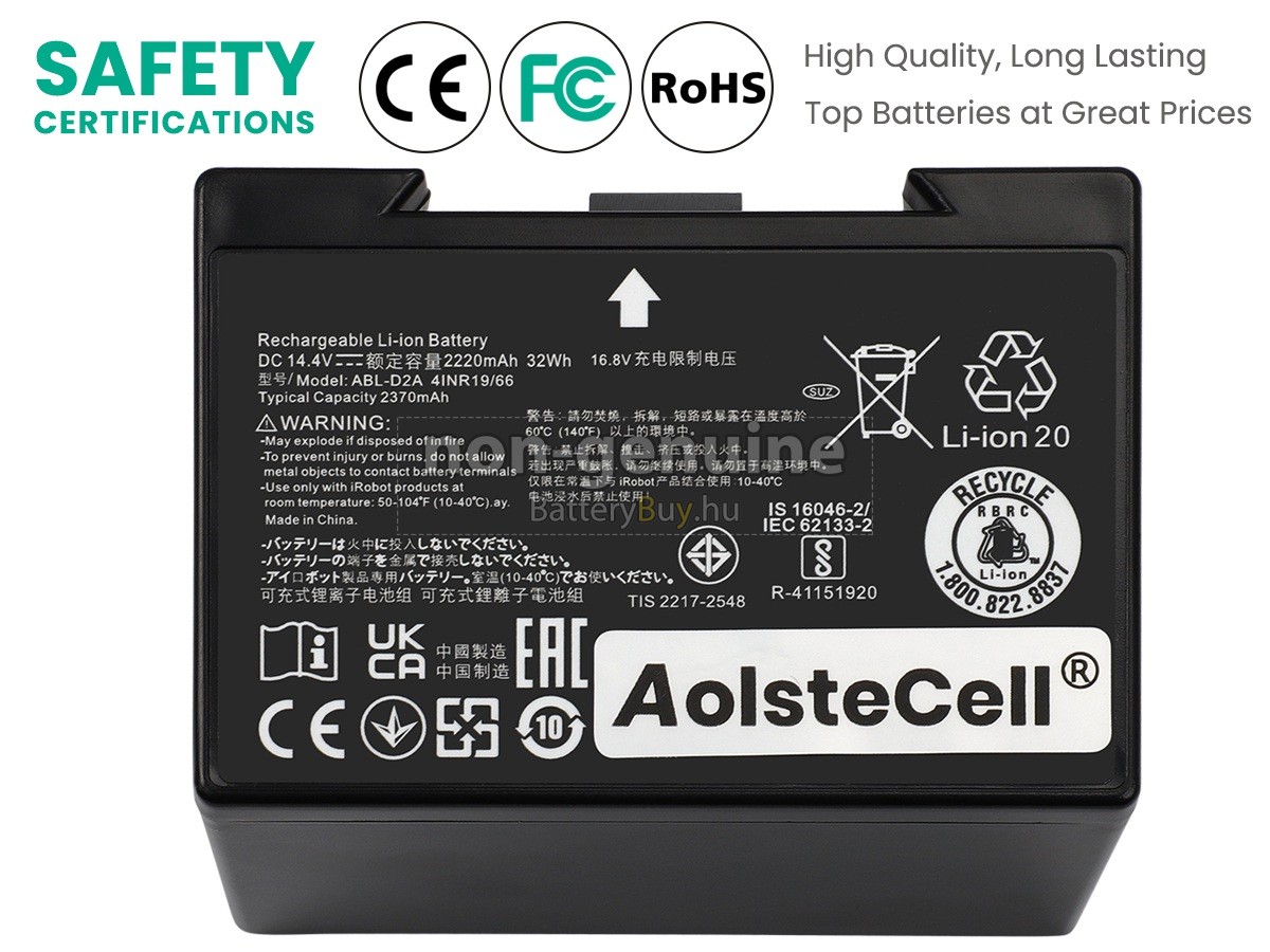 iRobot ROOMBA I7158 helyettesítő akkumulátor