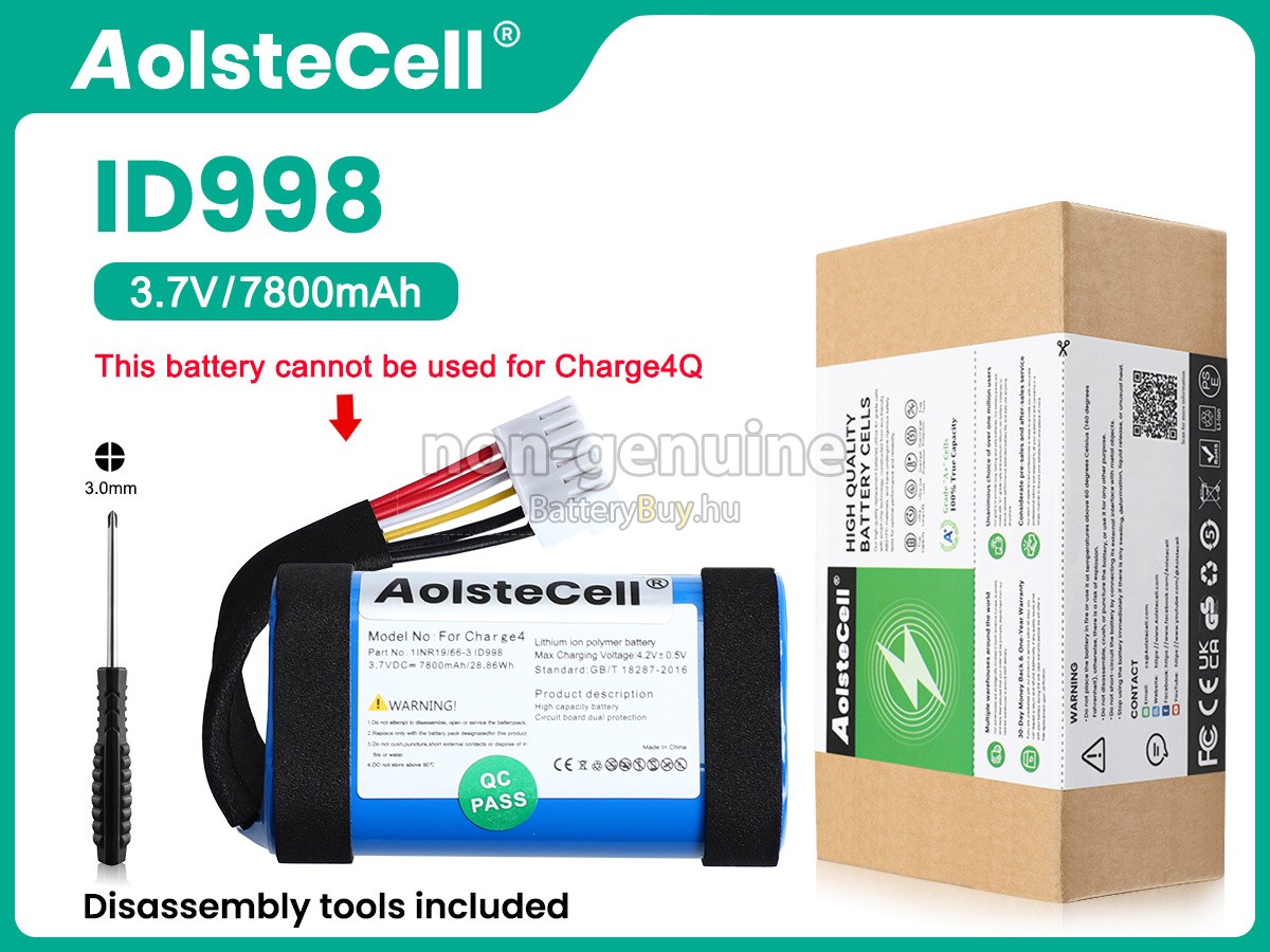 JBL CHARGE4WHTAM helyettesítő akkumulátor