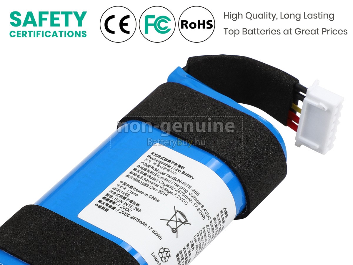 JBL SUN-INTE-265 helyettesítő akkumulátor