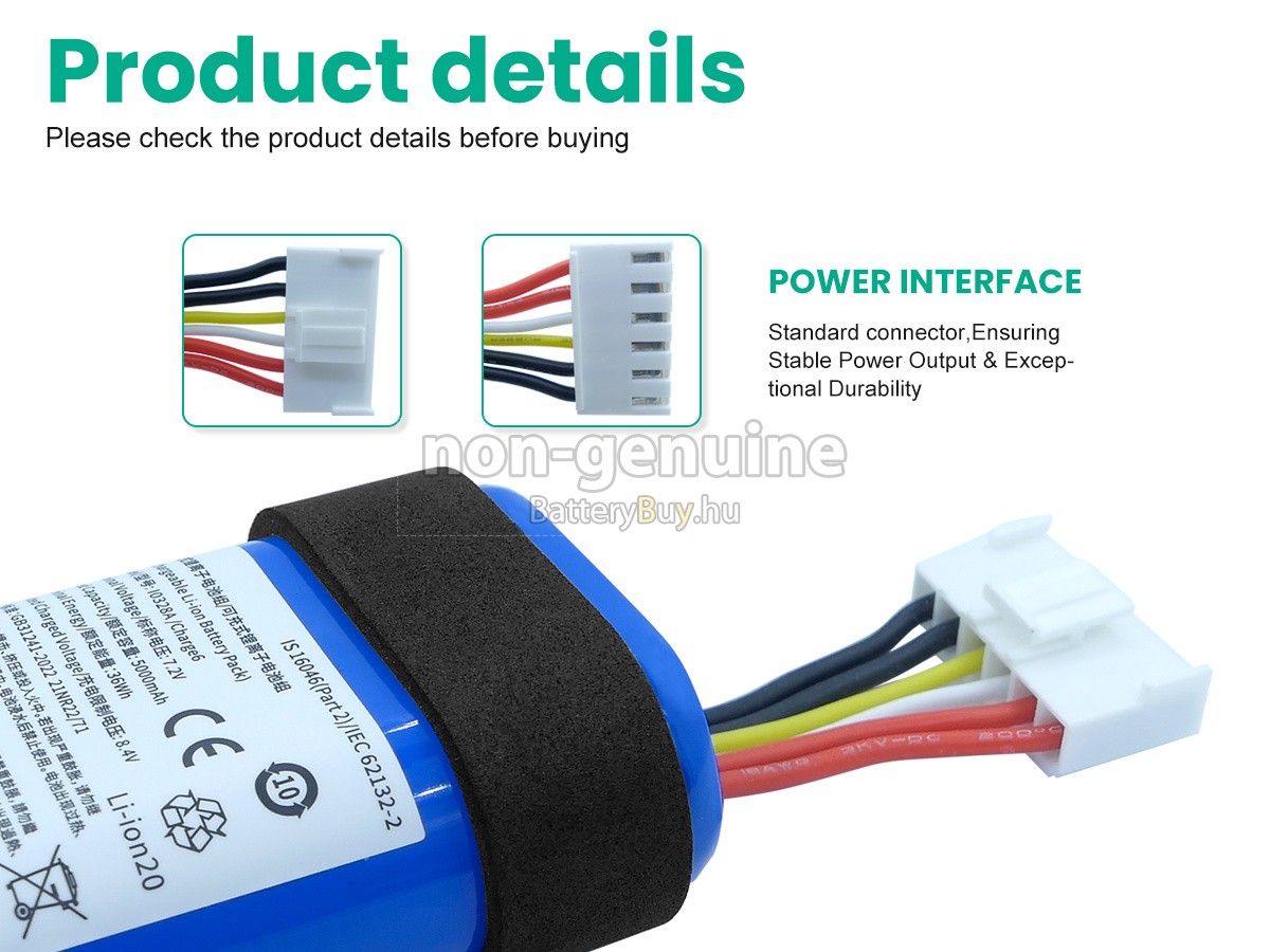 JBL CHARGE 6 helyettesítő akkumulátor