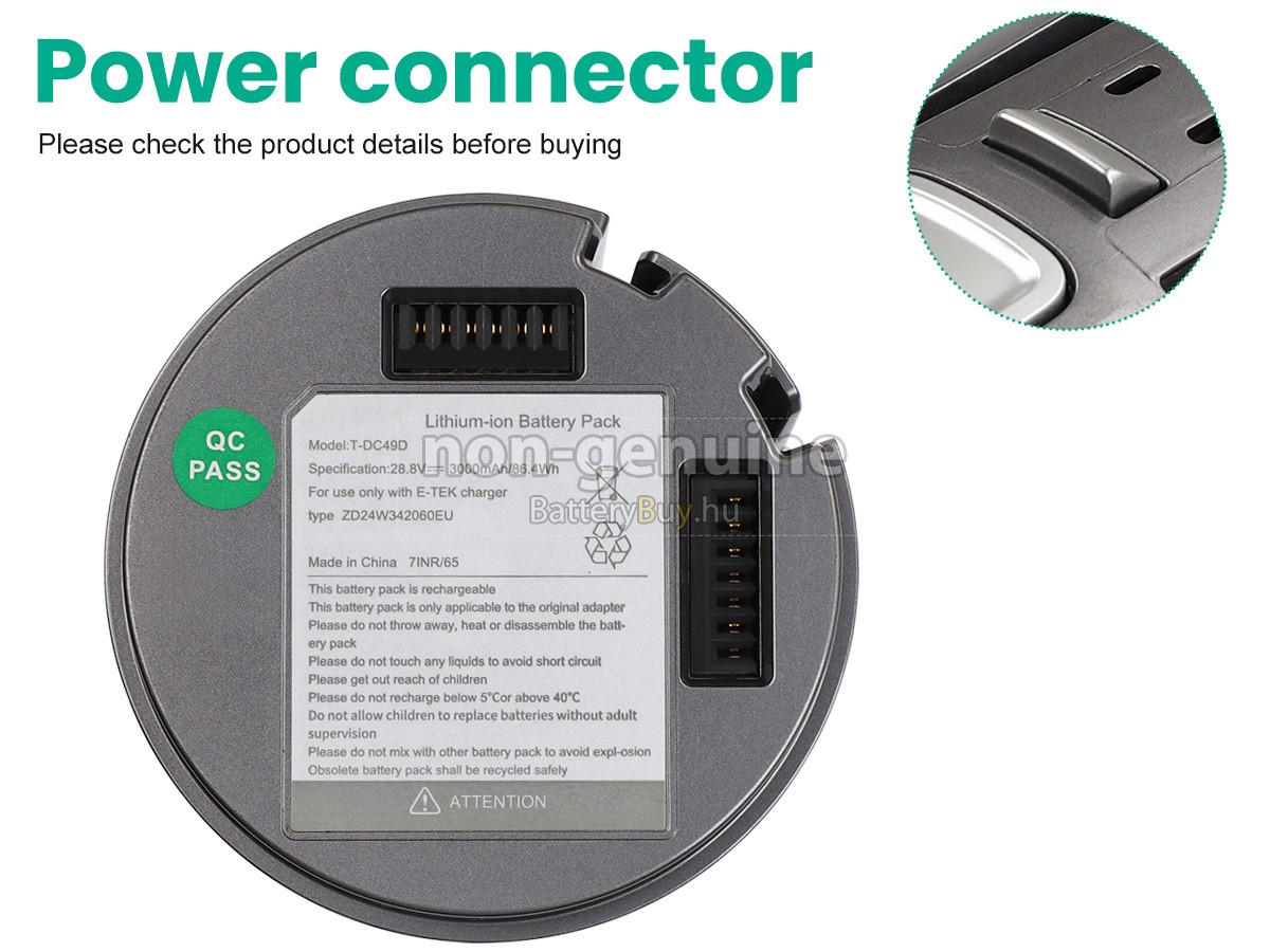 JIMMY T-DC49D helyettesítő akkumulátor