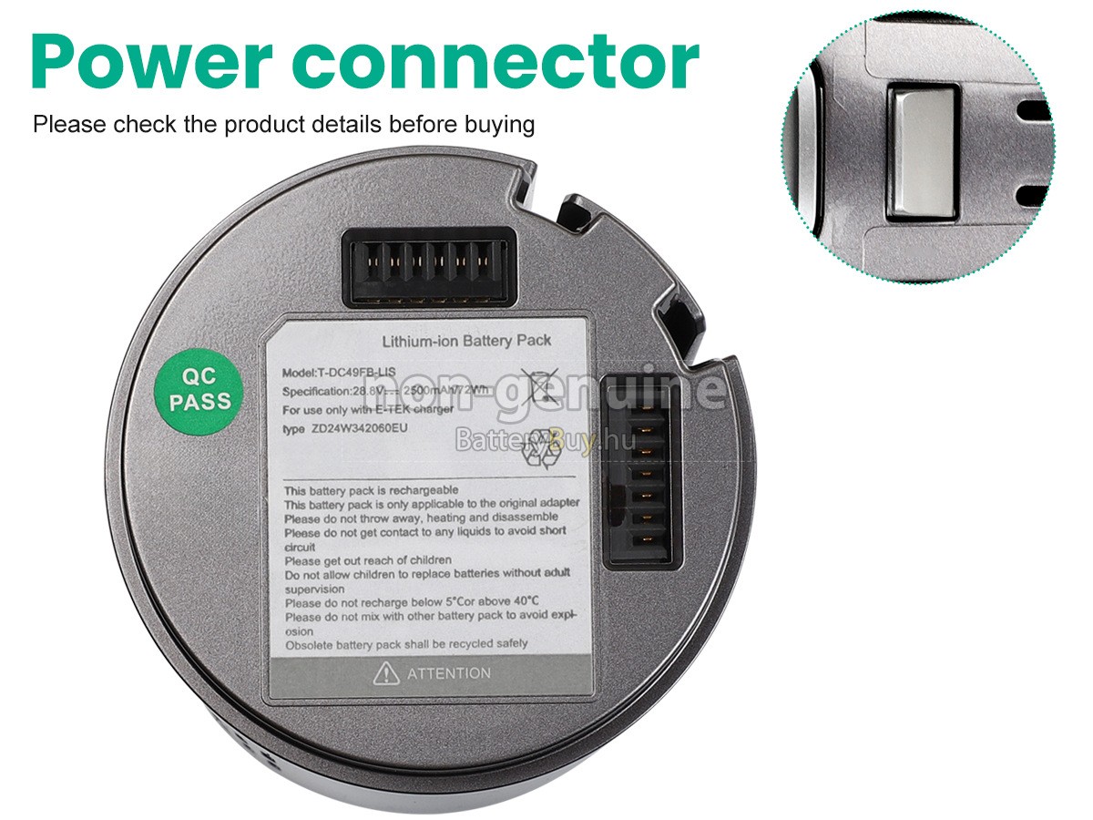 JIMMY H9 FLEX helyettesítő akkumulátor