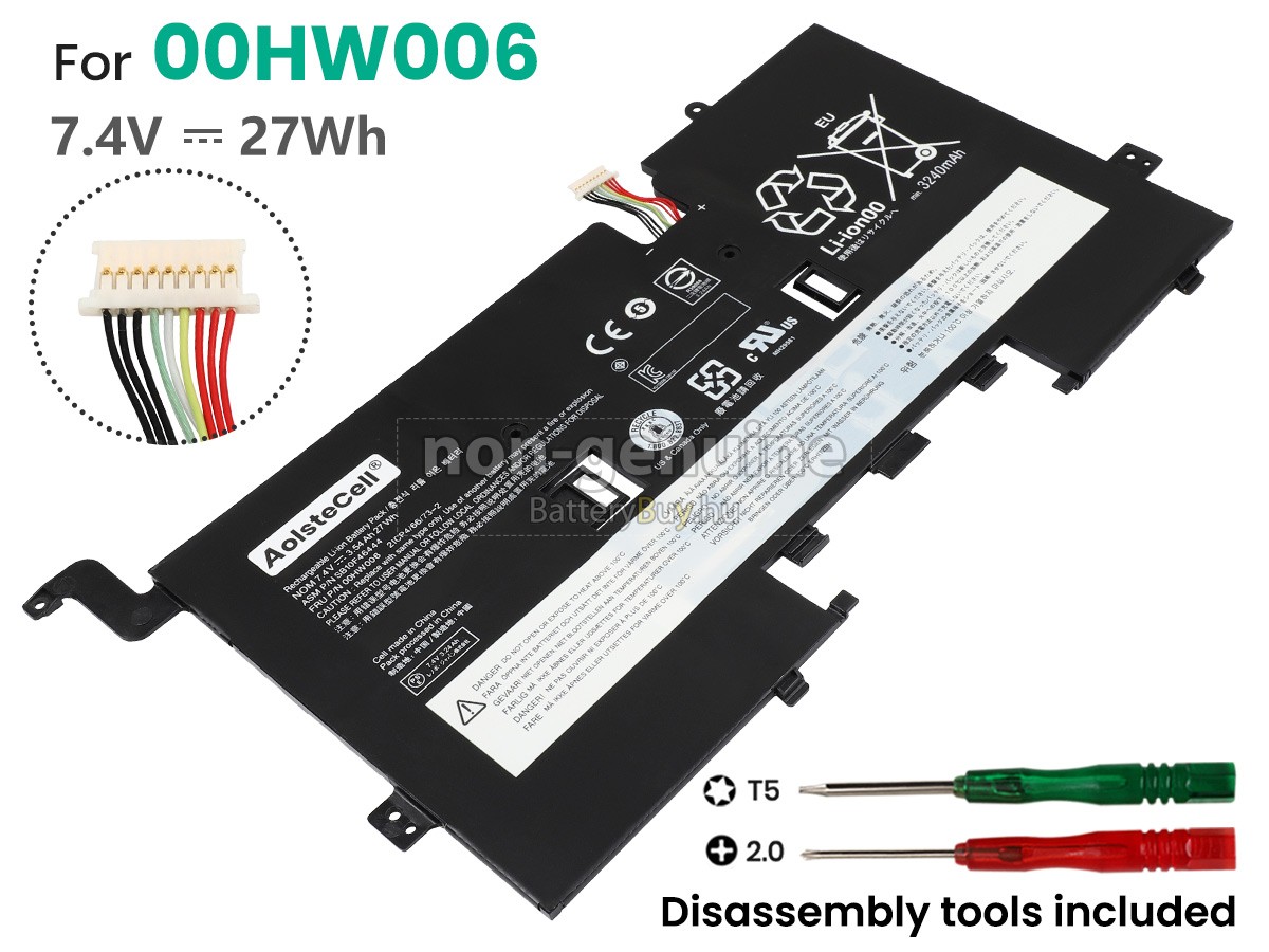 Lenovo 00HW007 helyettesítő akkumulátor