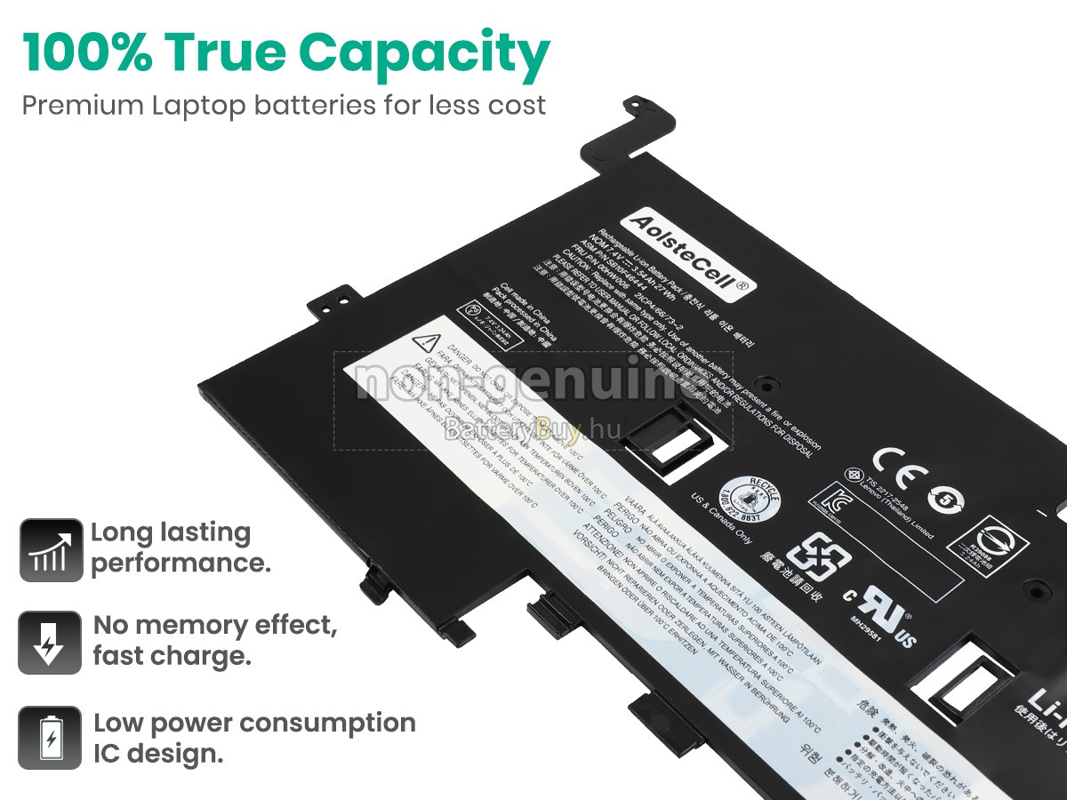 Lenovo 00HW007 helyettesítő akkumulátor