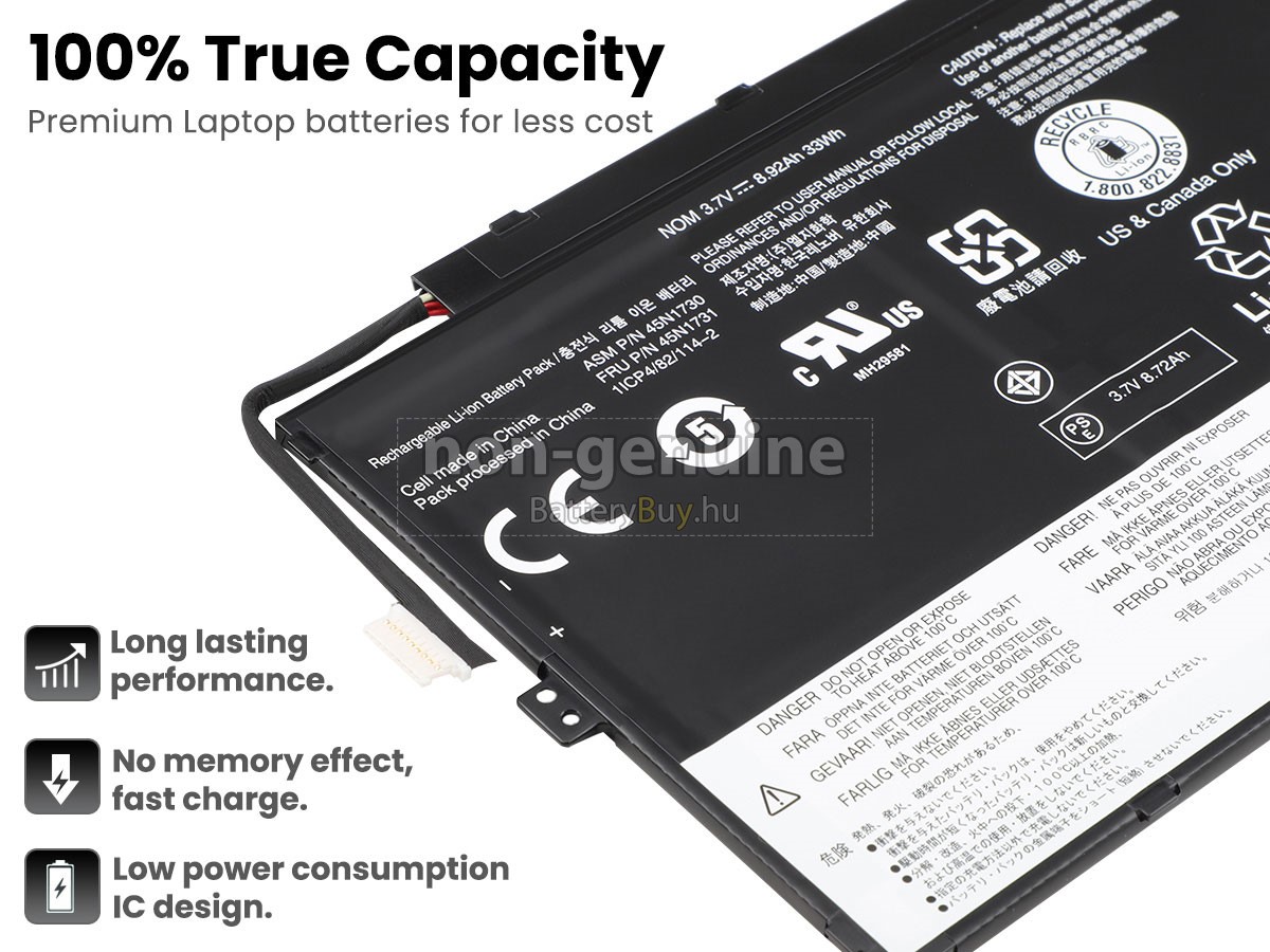 Lenovo 45N1732 laptop helyettesítő akkumulátor