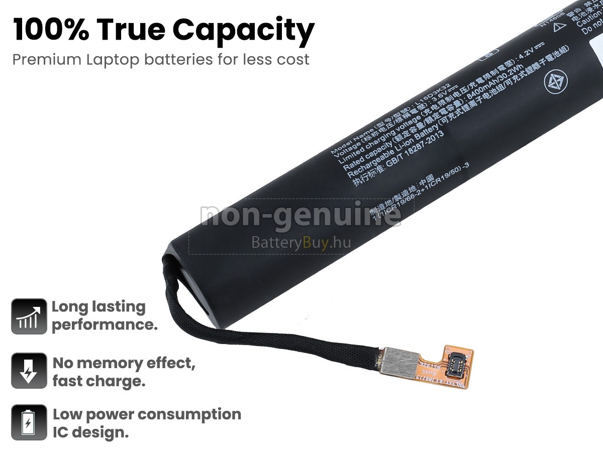 Lenovo L15D3K32 helyettesítő akkumulátor