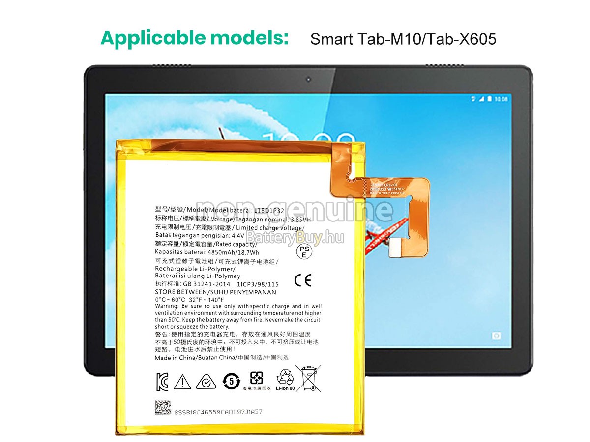 Lenovo L18D1P32 helyettesítő akkumulátor