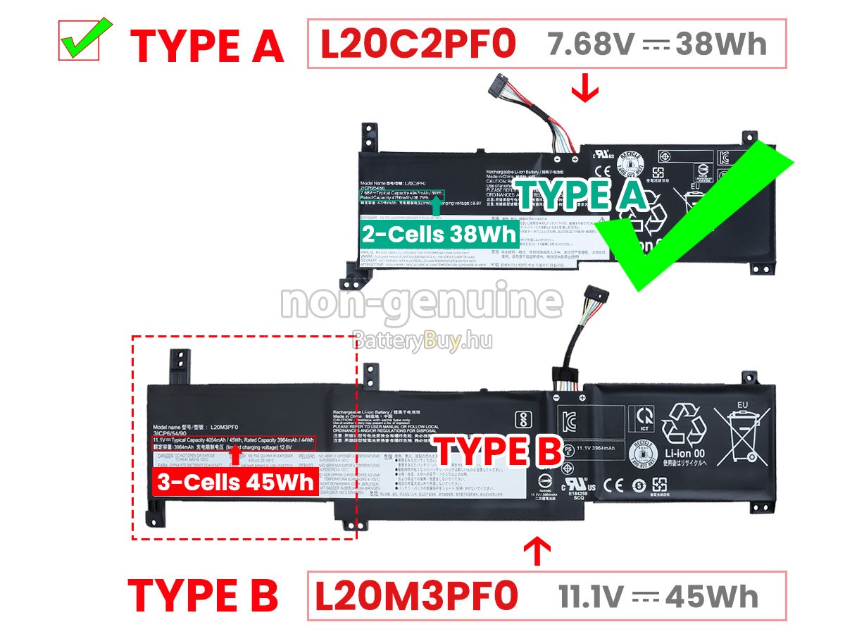 Lenovo IdeaPad 3 15ITL6-82H801V4AX helyettesítő akkumulátor