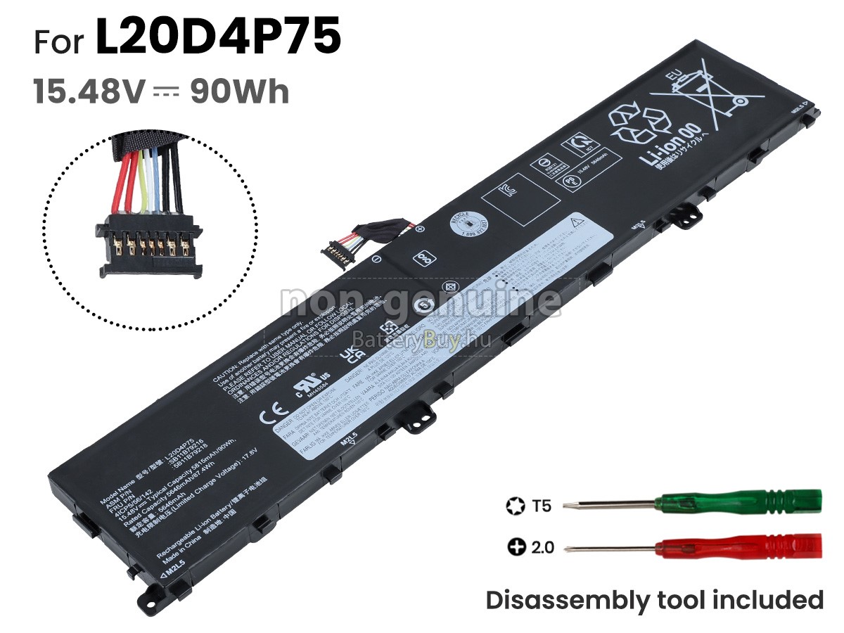 Lenovo ThinkPad X1 EXTREME GEN 4-20Y5005HMH helyettesítő akkumulátor