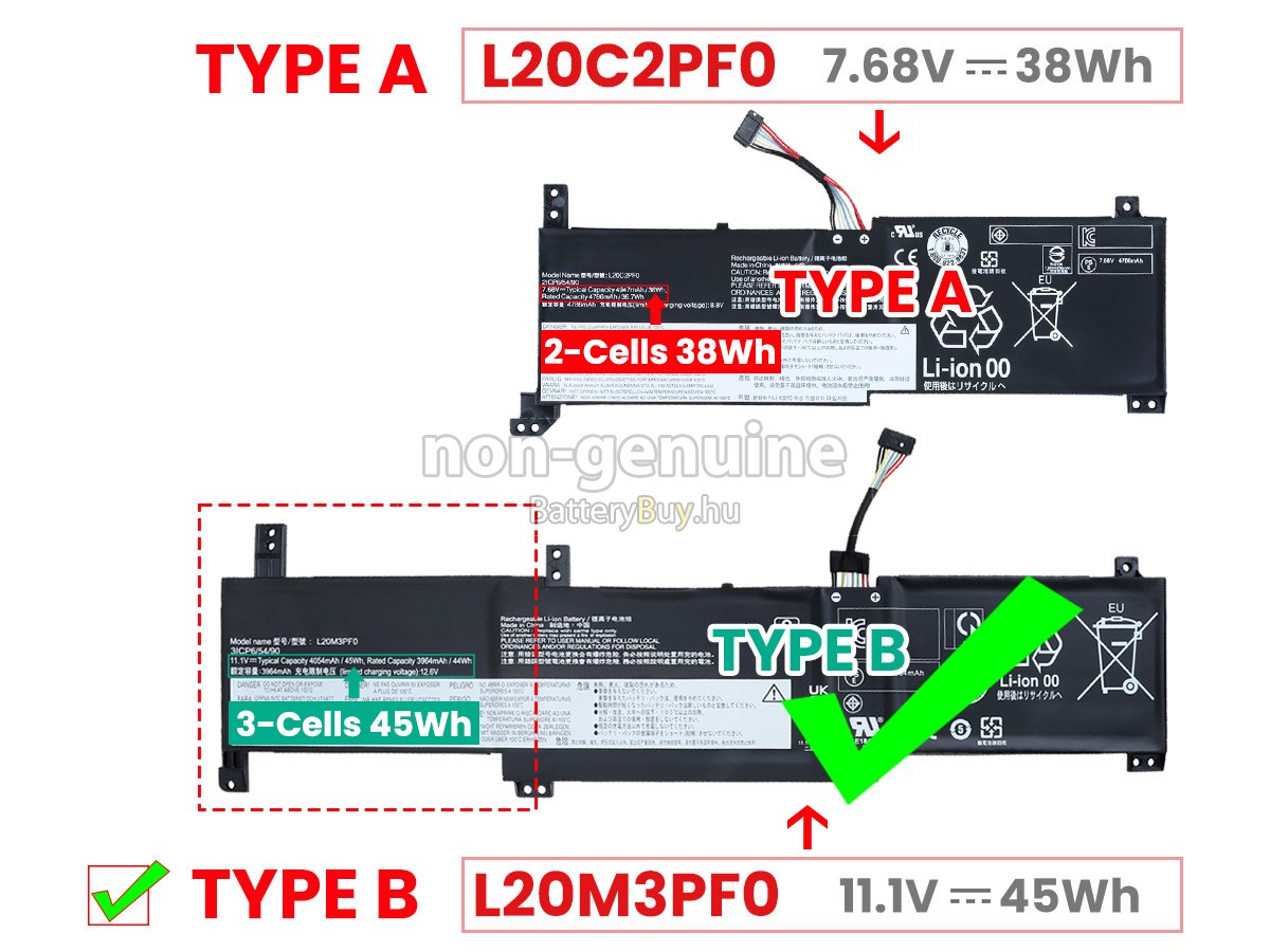 Lenovo IdeaPad 3 15ITL6-82H801V4AX helyettesítő akkumulátor